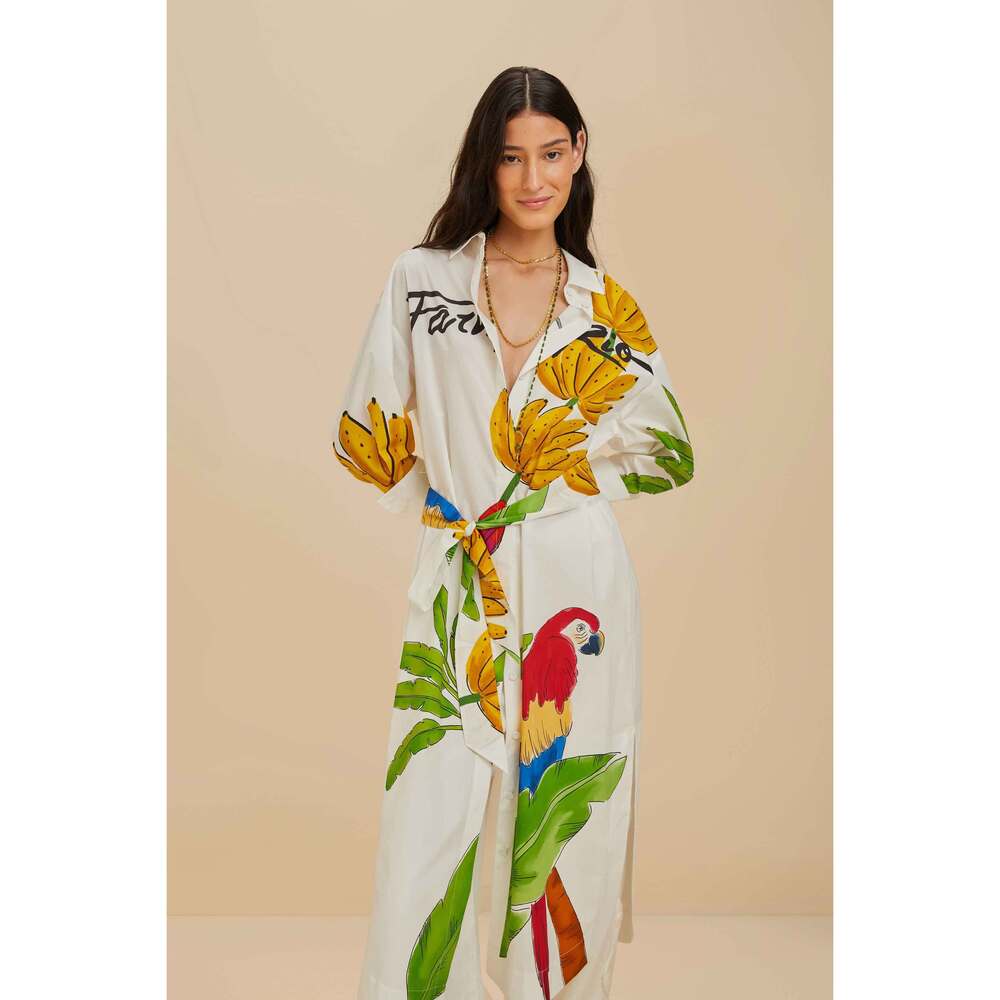 FARM Rio Off-White Farm Rio Organic Cotton Chemise Size MOFF-WHITE / M